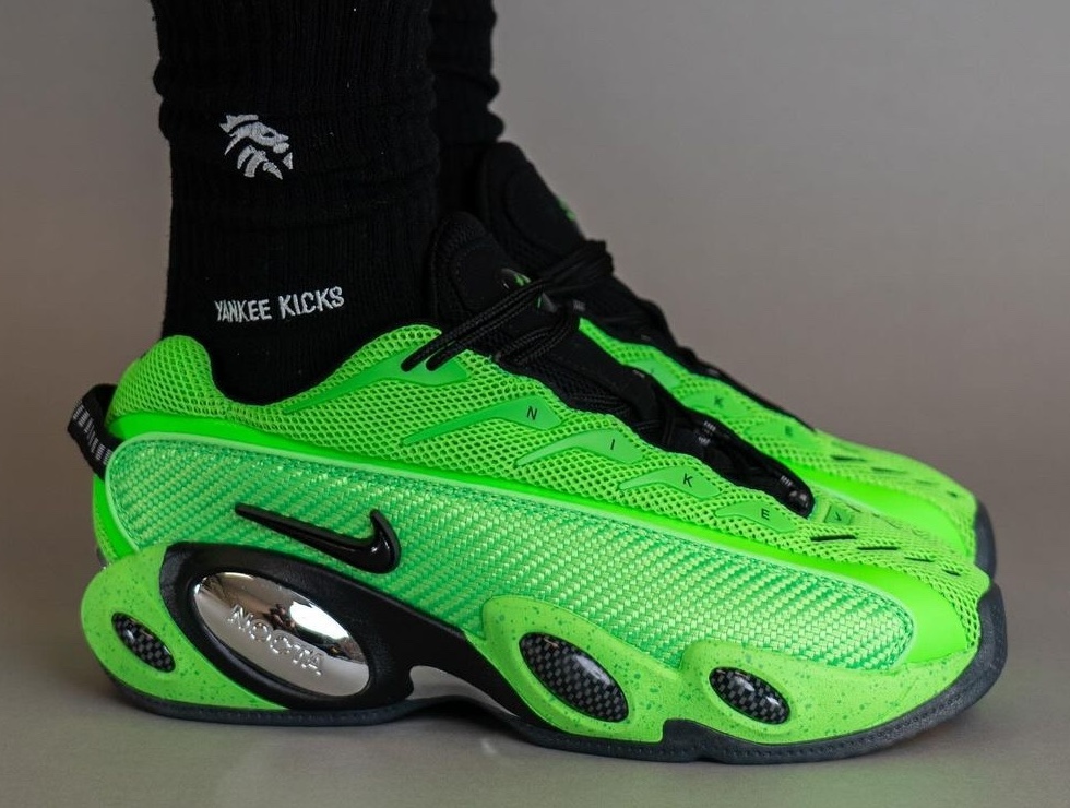 On-Feet Photos of the Nike NOCTA Glide “Green Strike”