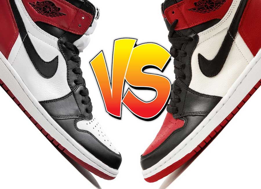 Air Jordan 1 Black Toe vs Air Jordan 1 Bred Toe Comparison