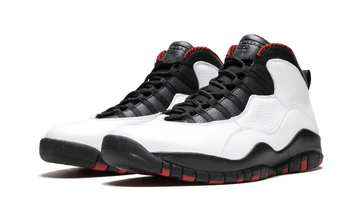 High-Quality Air Jordan 10 Chicago Sneakers - Iconic Red and Black Design