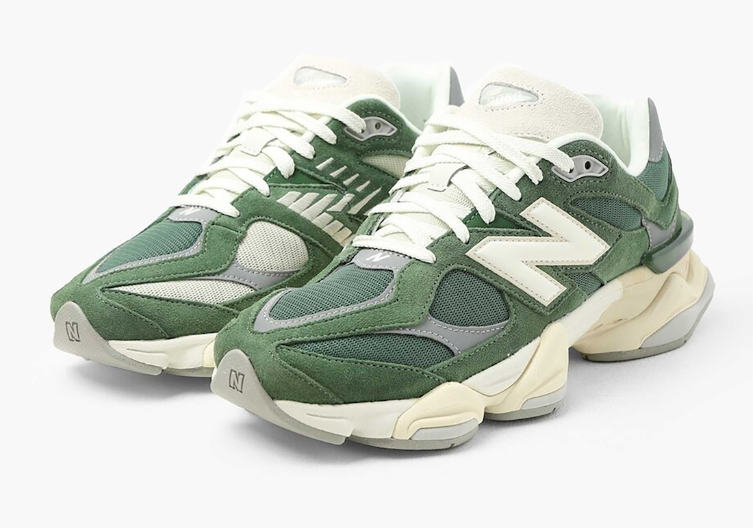 New Balance 9060 Green Suede Colorway
