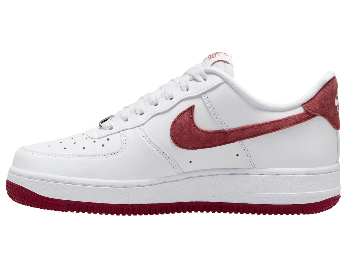Nike Air Force 1 Low White Dragon Red FQ7626-100 Medial View
