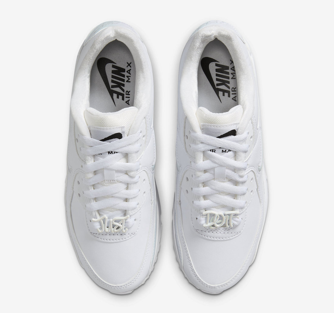 Nike Air Max 90 Just Do It White FD8684-100 Top View