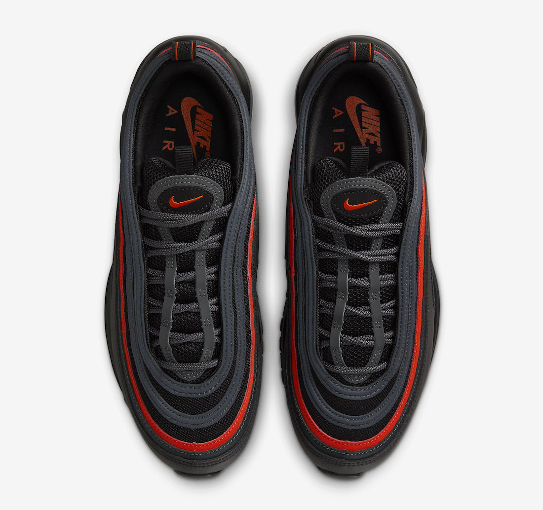 Nike Air Max 97 Black Picante Red 921826-018 Top View