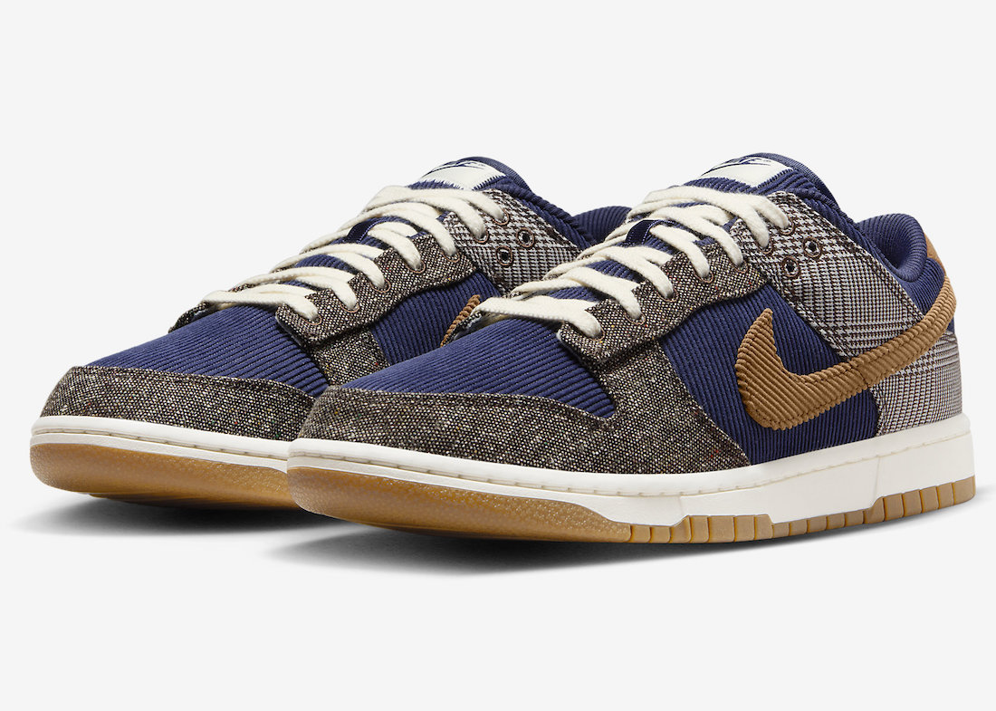 Nike Terry Dunk Low Midnight Navy Ale Brown FQ8746 410 4