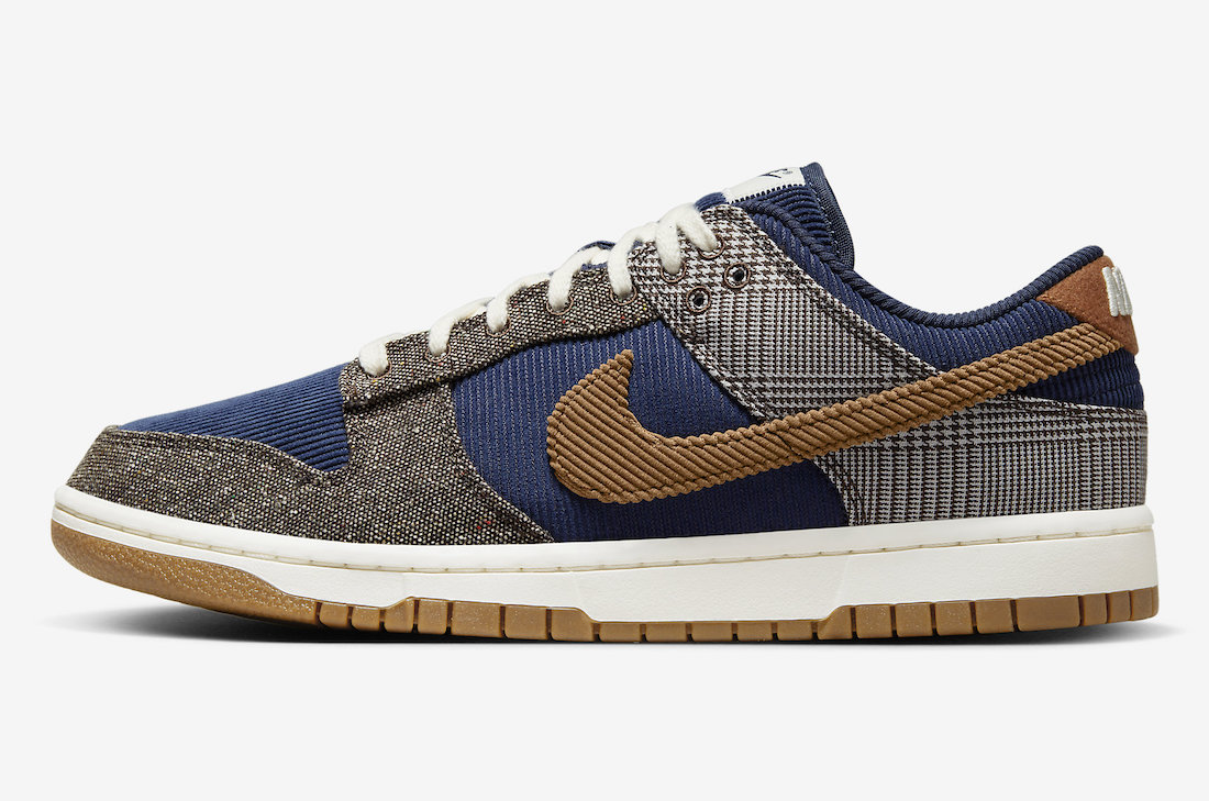 Nike Terry Dunk Low Midnight Navy Ale Brown FQ8746 410