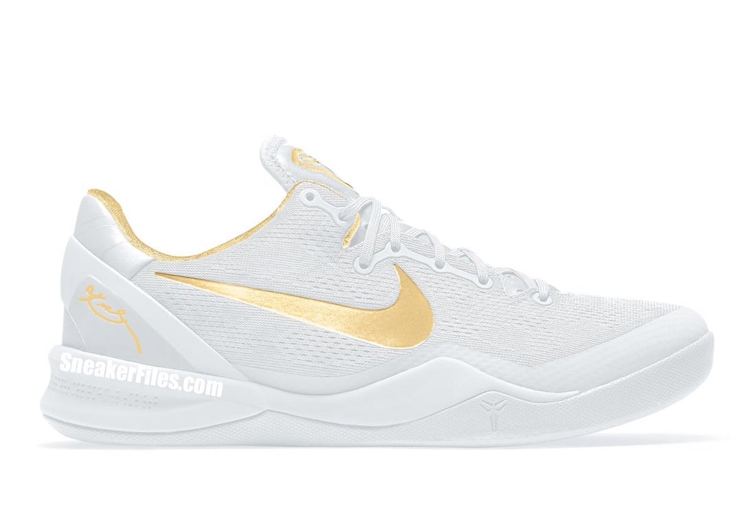 Nike Kobe 8 Protro White Metallic Gold FV6325-100 2024