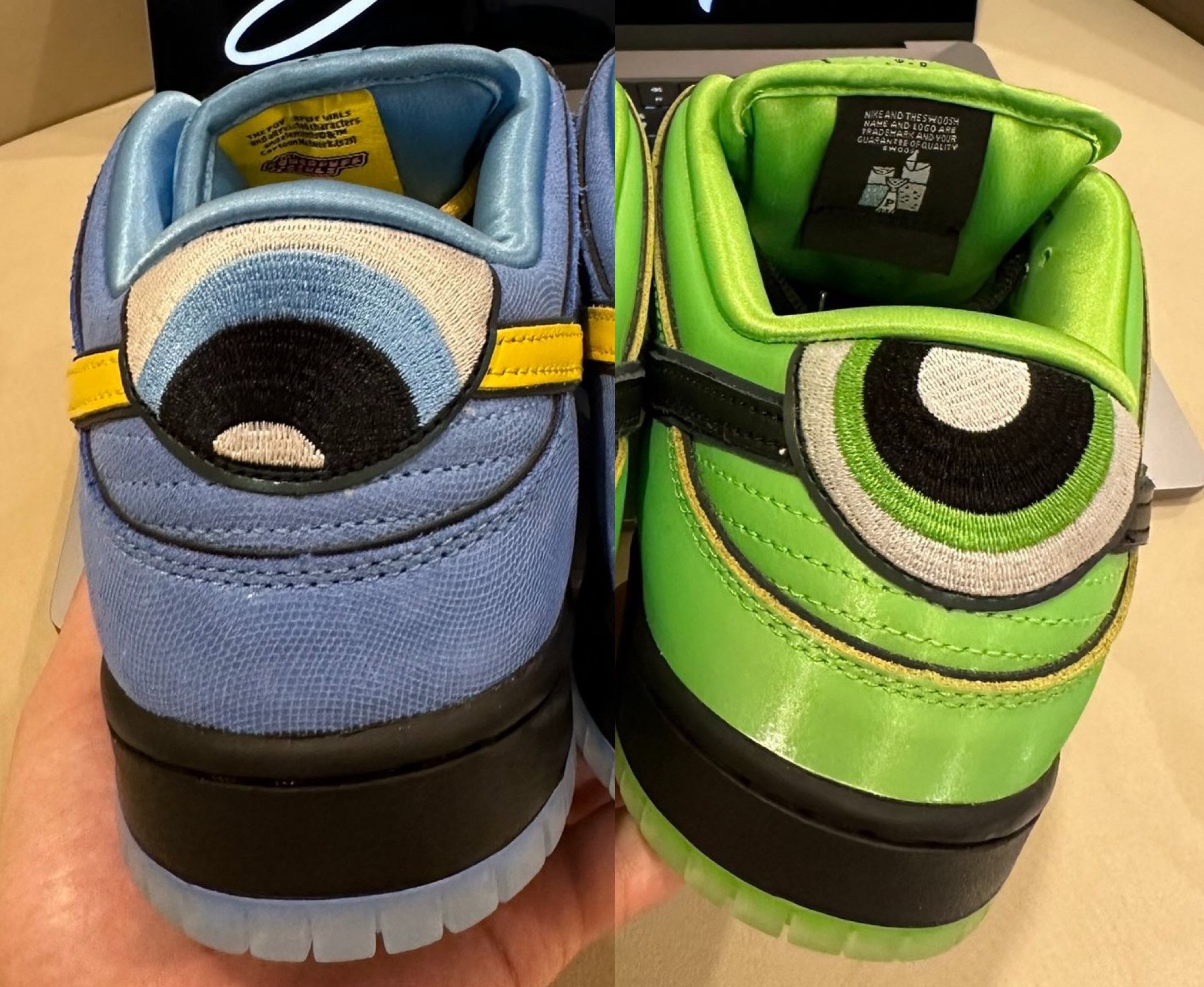 First Look: The Powerpuff Girls x Nike SB Dunk Low “Bubbles” and “Buttercup”