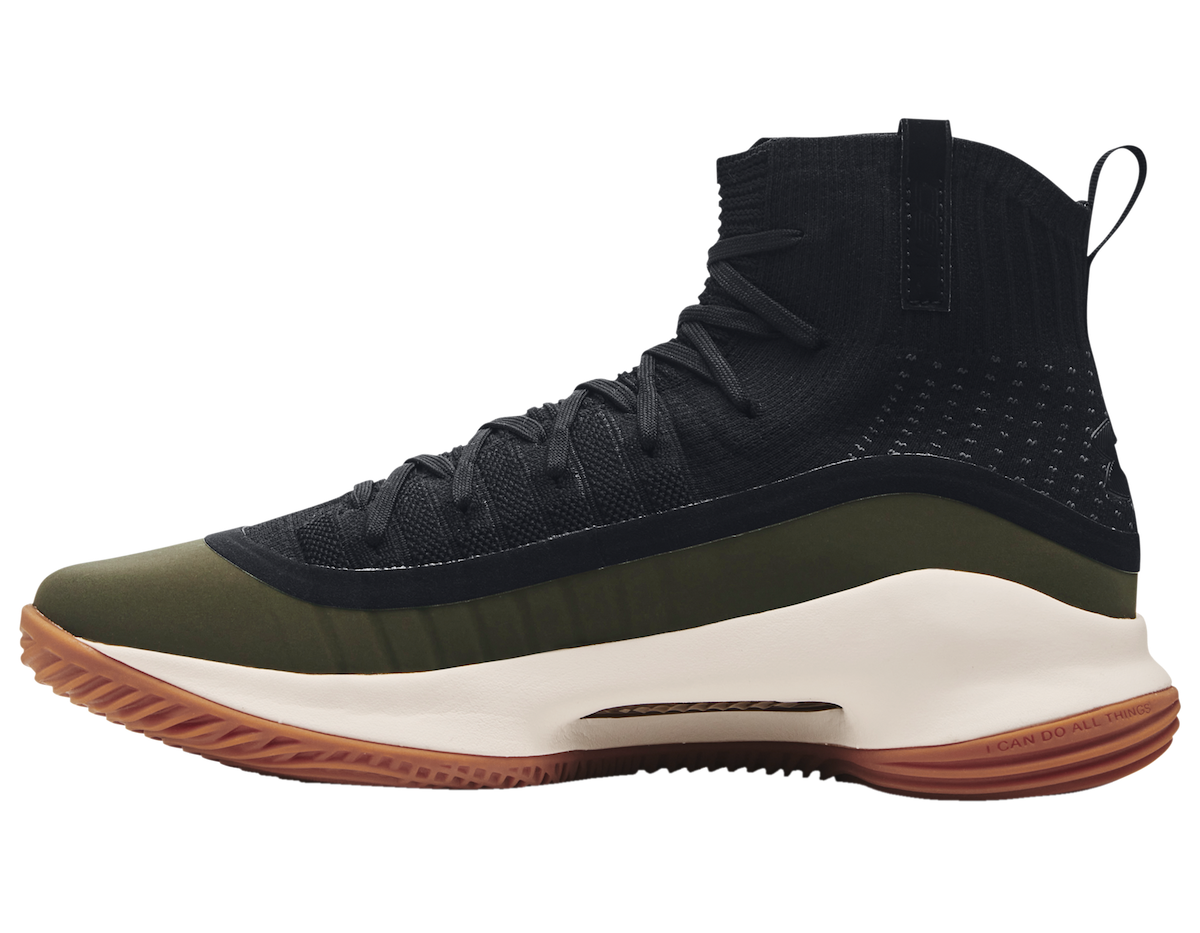 Under Armour Curry 4 Black Olive Medial Side