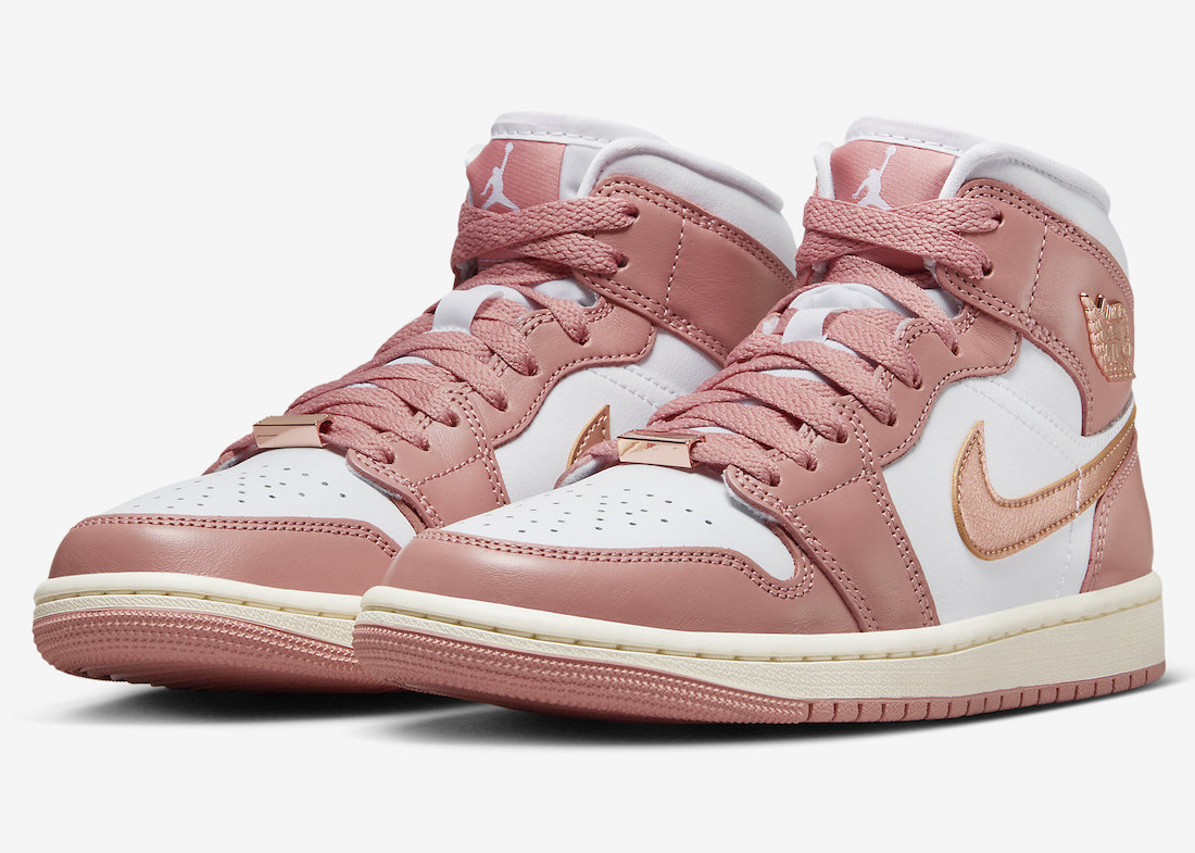 Women’s Air Jordan 1 Mid “Red Stardust” Now Available
