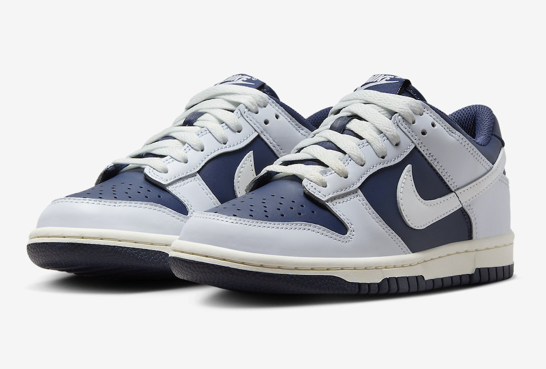 Kids Nike Dunk Low Releasing in Football Grey and Midnight Navy
