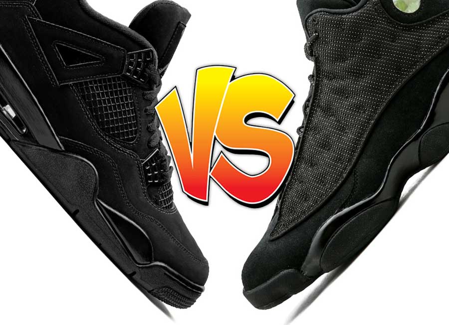 Air Jordan 4 Black Cat vs Air Jordan 13 Black Cat Comparison