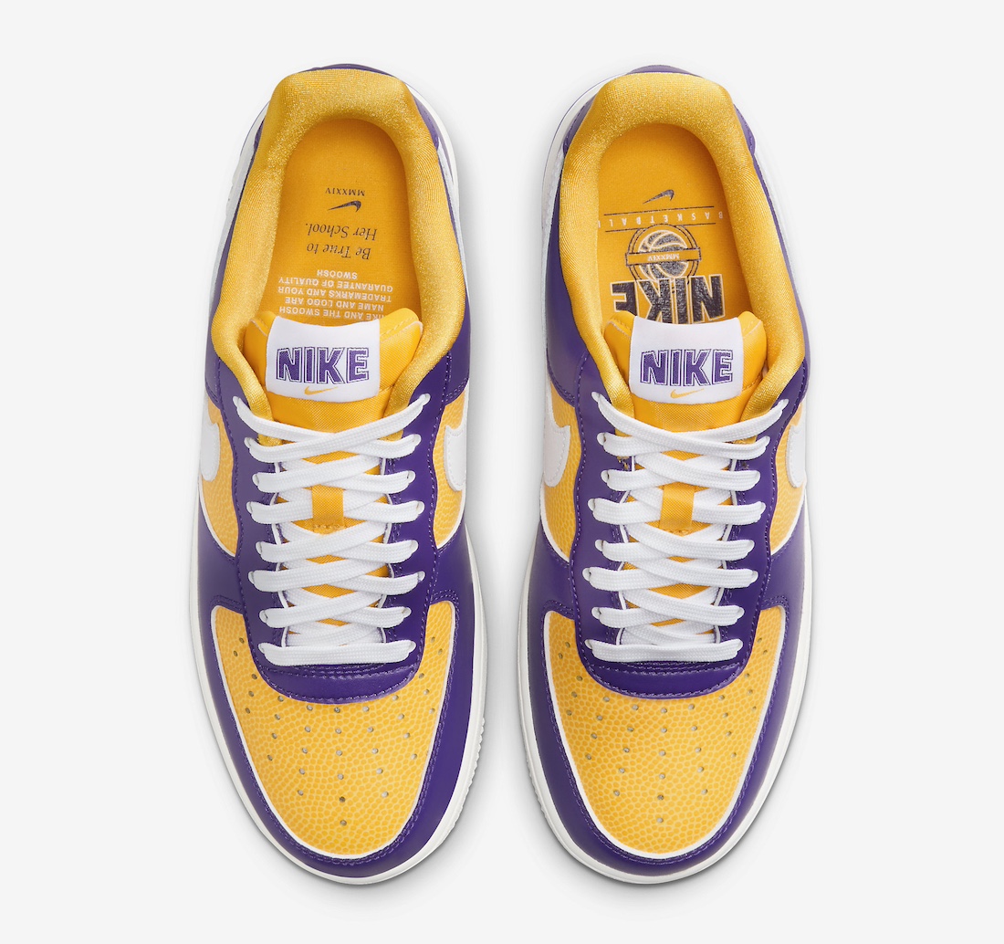 Nike Air Force 1 Low Be True To Her School Purple Gold FJ1408 500 3