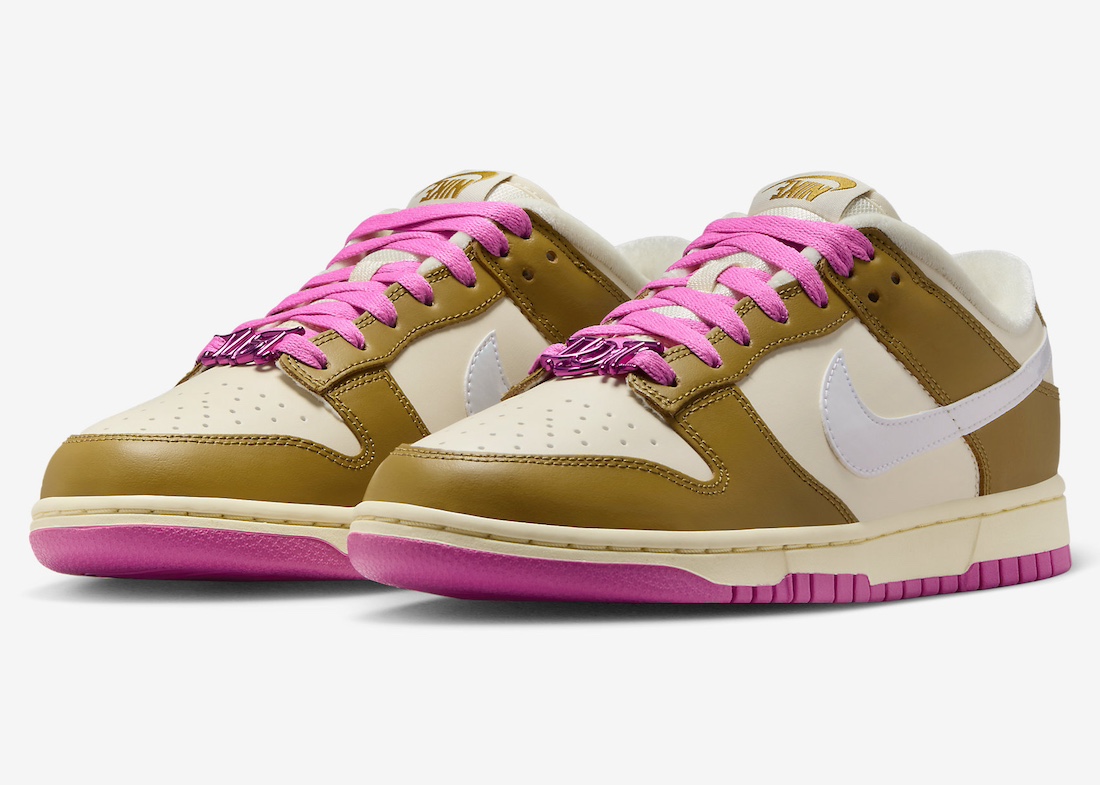 Nike Dunk Low “Just Do It” Releasing in Bronzine and Playful Pink