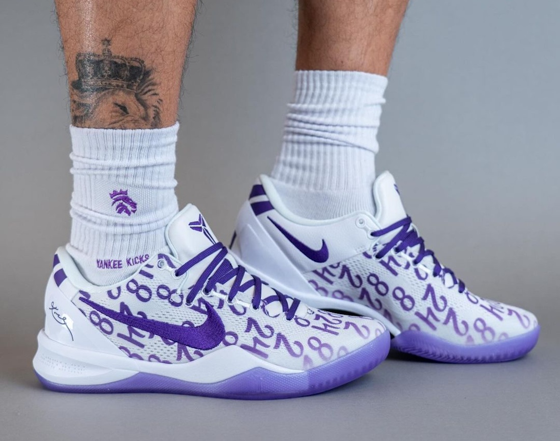 Nike Kobe 8 Protro Court Purple On Feet 3