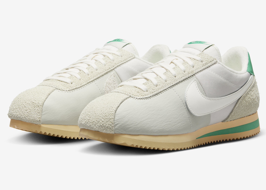 Nike Cortez Surfaces in Sail and Stadium Green