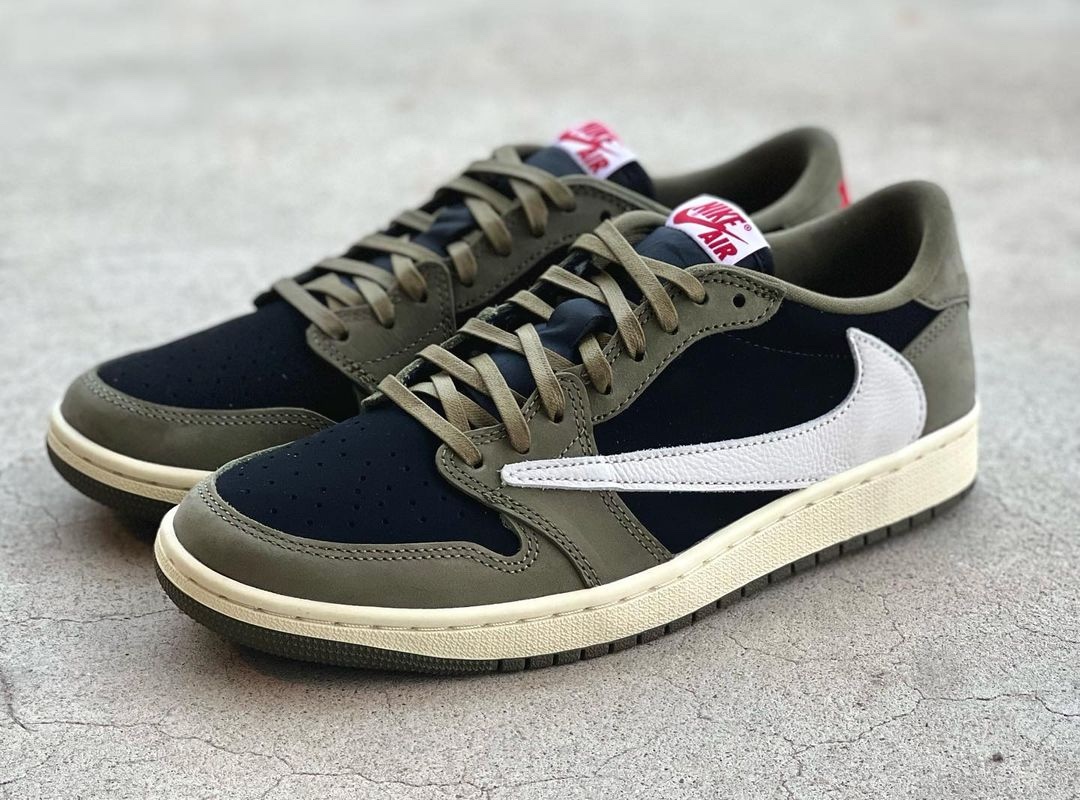 Travis Scott x Air Jordan 1 Low OG Black Olive DM7866-002