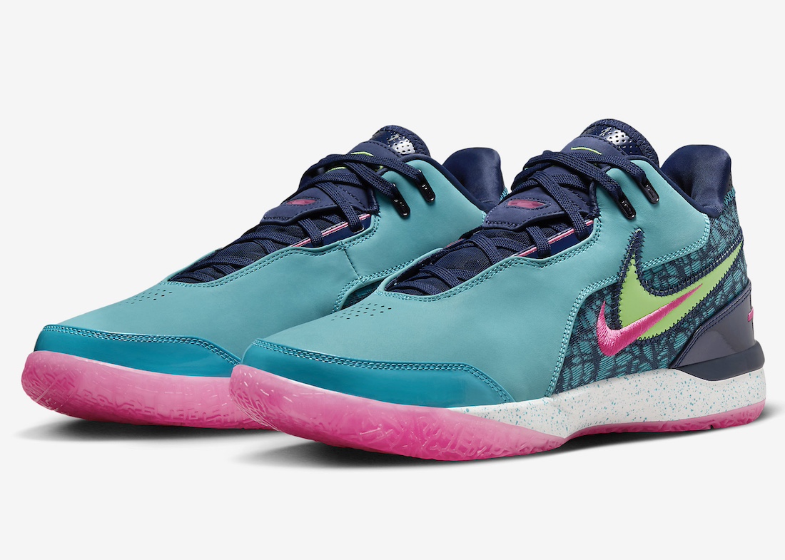 Chaussures De Basket Nike LeBron NXXT Gen AMPD - Homme, Couleur Dusty Cactus/Blue