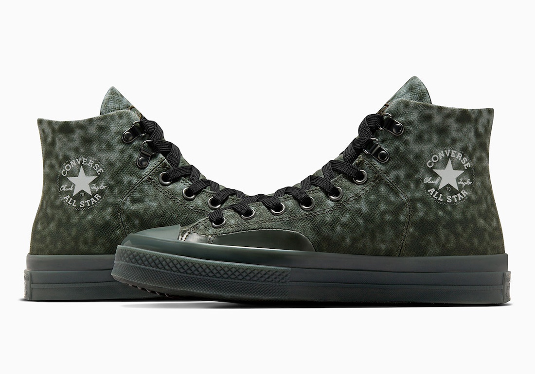 Converse chuck taylor all star hi black green camo 166232f womens shoes