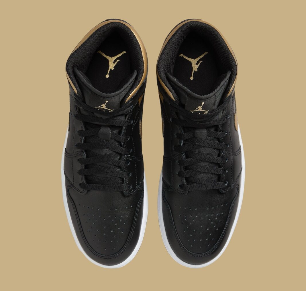 jordan 1 gold black and white