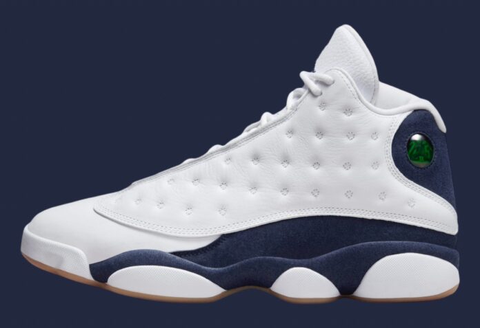 navy blue and white jordan 13