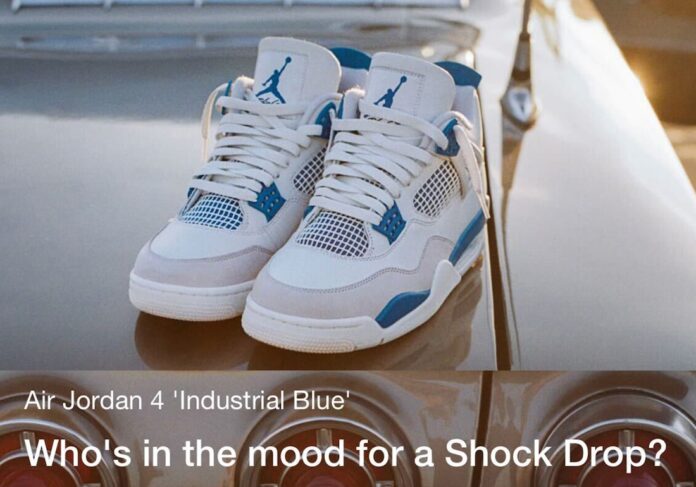 Air Jordan 4 Military Blue Shock Drop