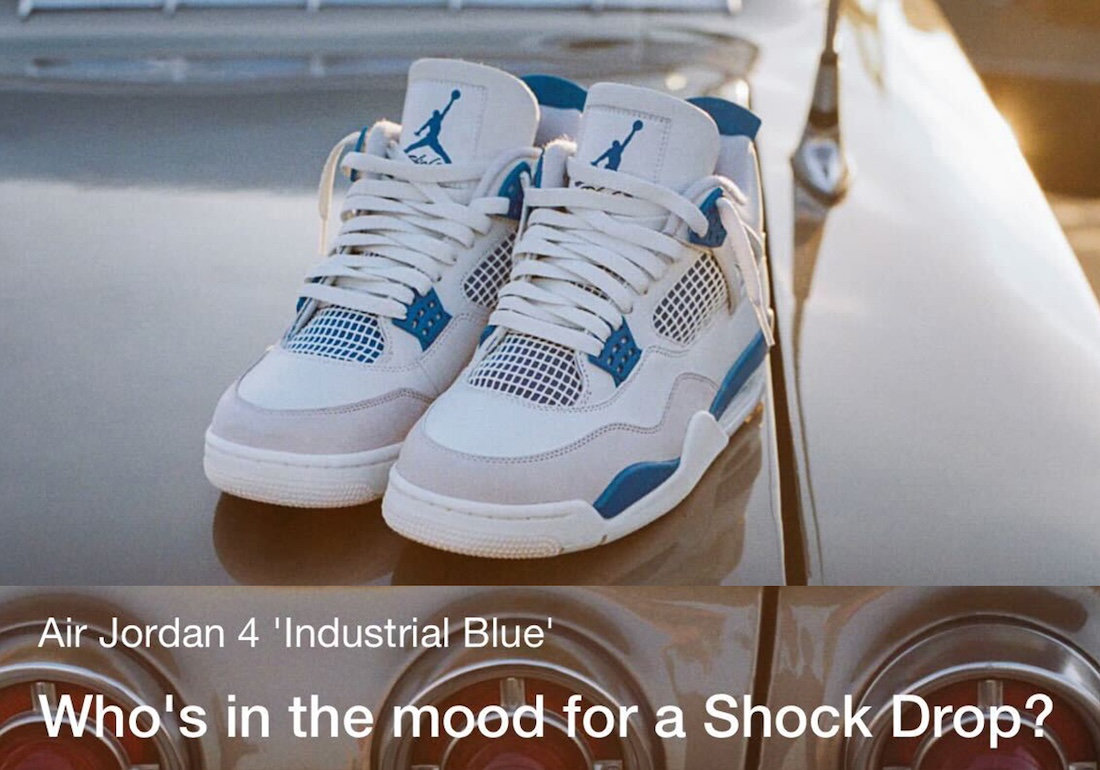 Air Jordan 4 “Military Blue” Shock Drop (2PM EST)