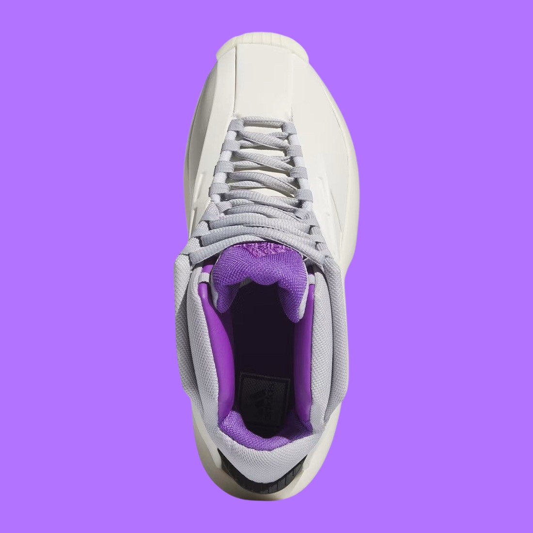 adidas boys Crazy 1 Cream White Active Purple IG3735 4