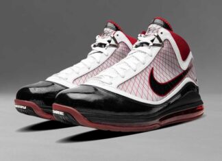 Black white and red lebrons best sale