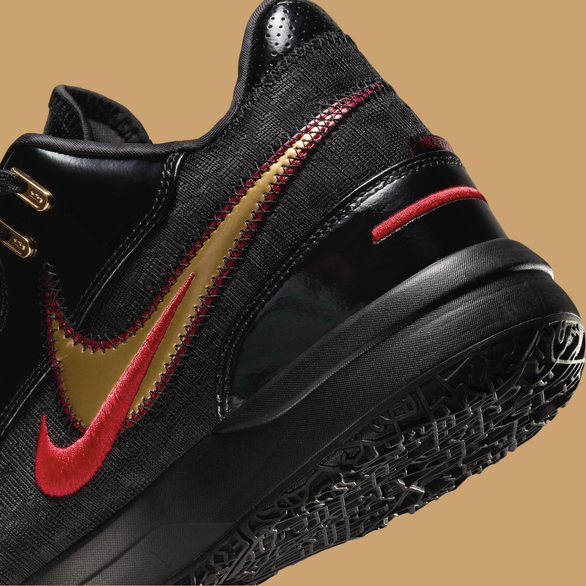 Nike LeBron NXXT Gen AMPD Black Metallic Gold University Red FJ1566 001 7