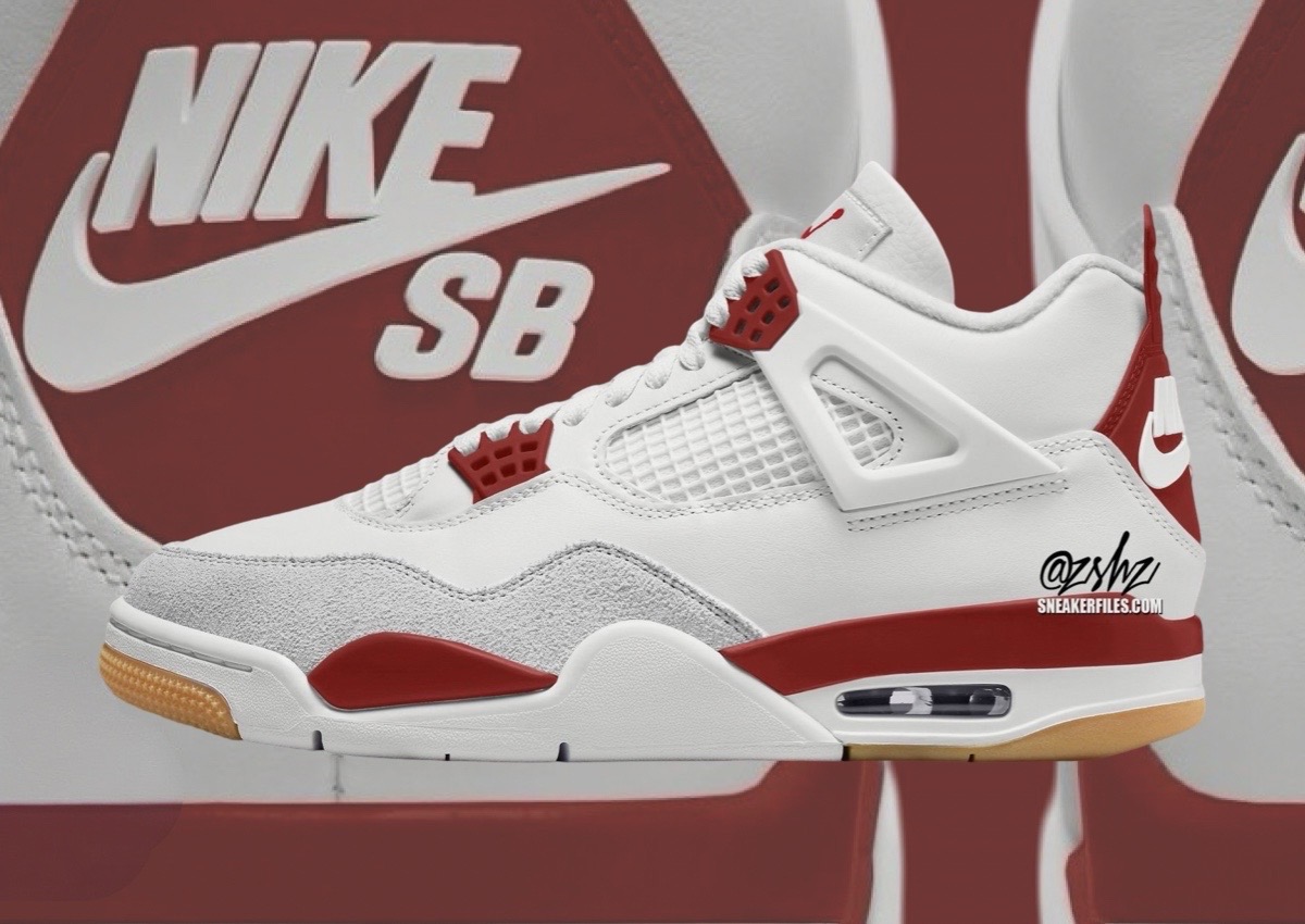 All red jordan 4 gum bottom online