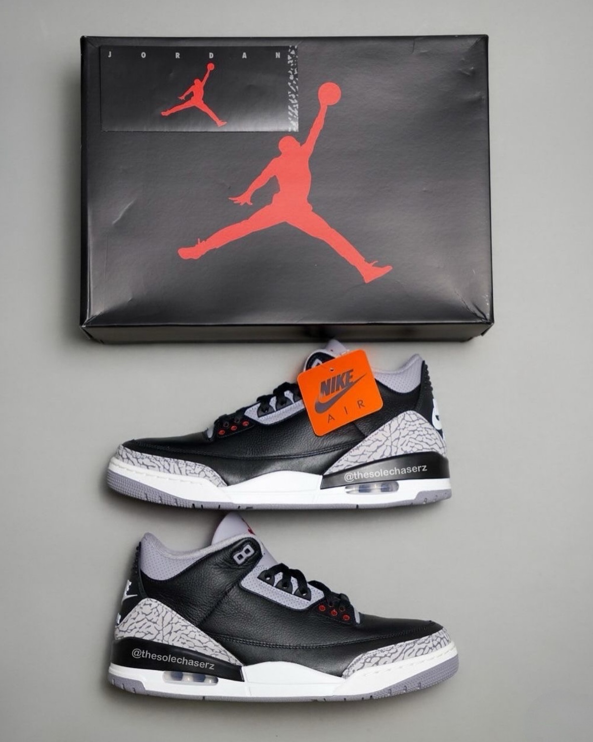 Michael jordan black cement 3 hotsell