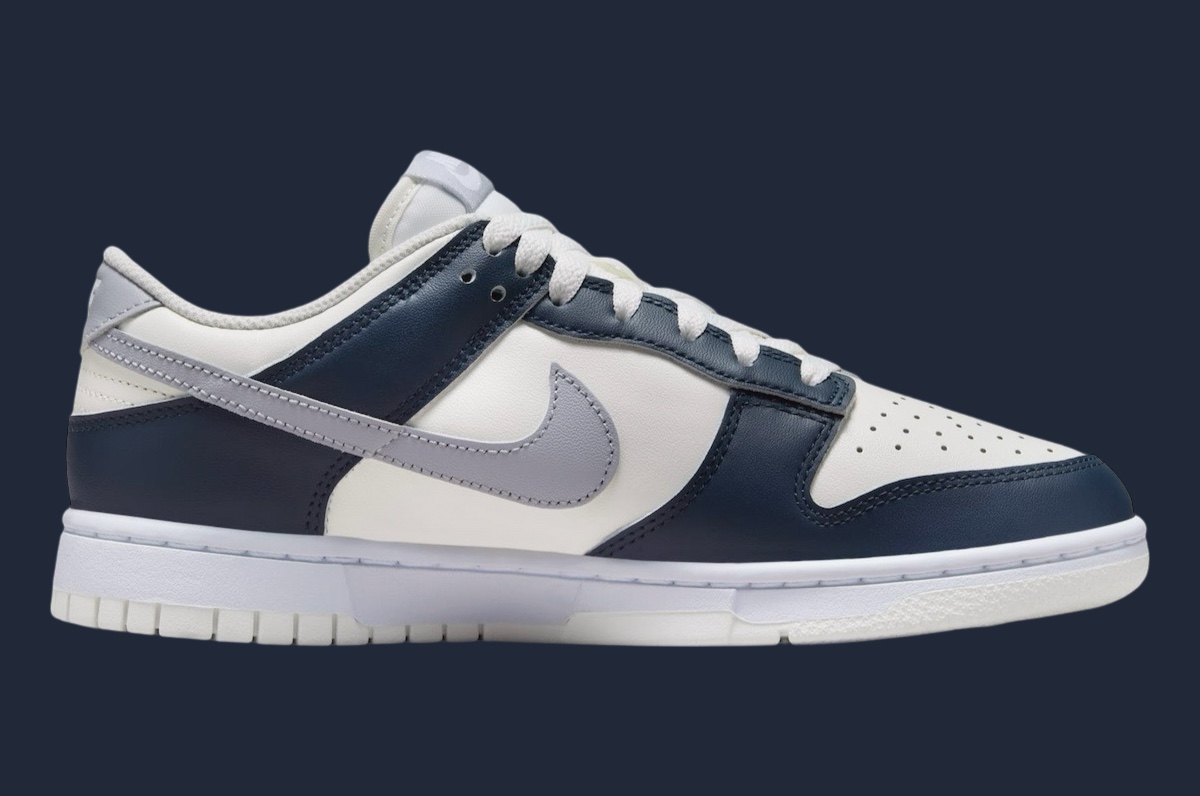 Nike Dunk Low Sail White Armory Navy Wolf Grey HV2390 100 2