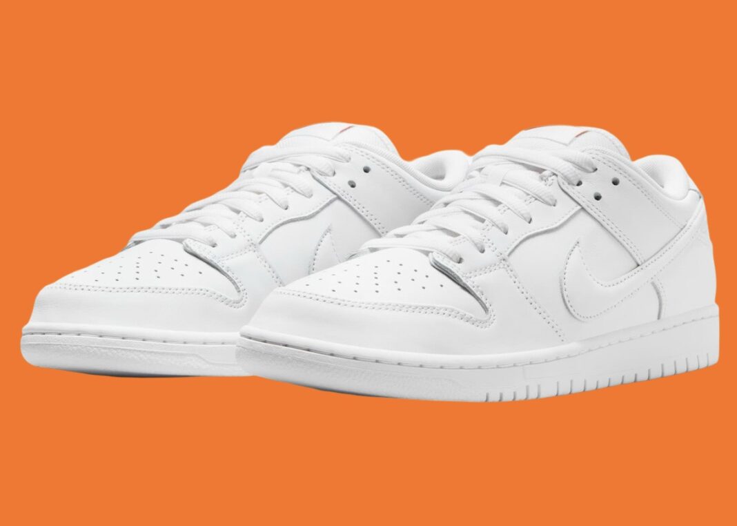 Nike SB Dunk Low Triple White Orange Label FJ1674-100