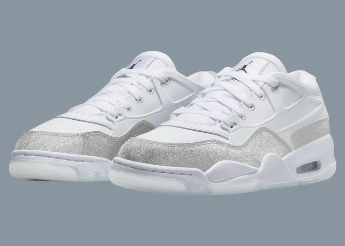 Jordan 4 white metallic silver on sale