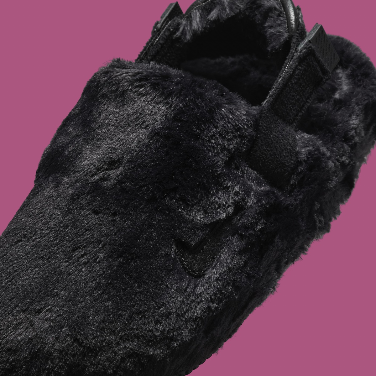 Nike Calm Mule Fur Black 6