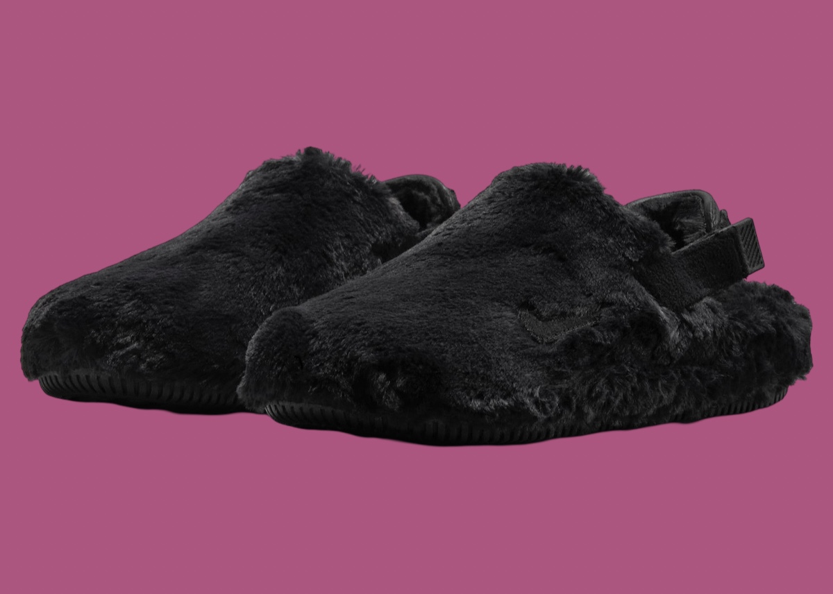 Nike Calm Mule Fur Black