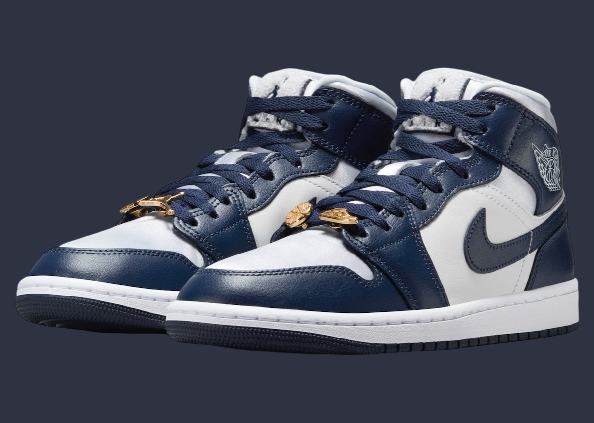 Air jordan 1 navy blue and grey on sale