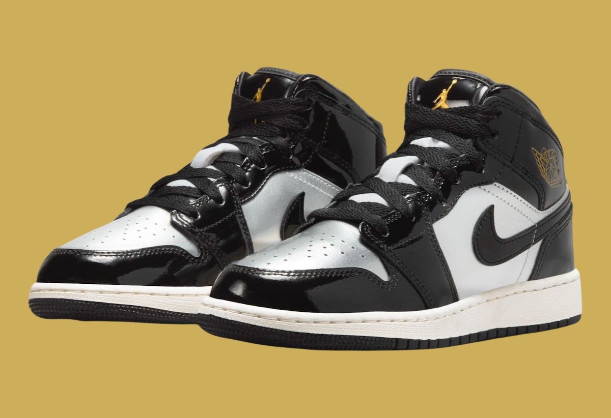 Jordan 1 mid se black gold on sale