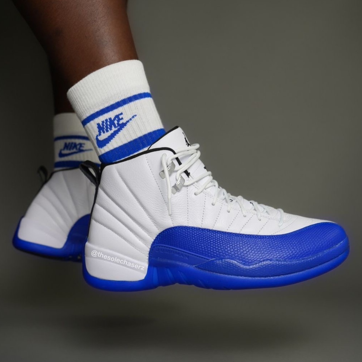 Jordan 12 retro white and blue hotsell