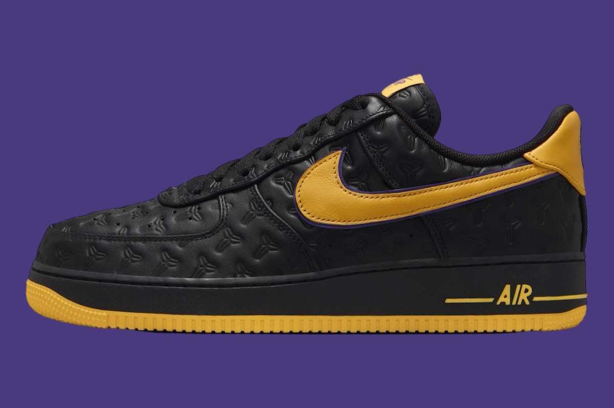 Kobe Bryant Nike Air Force 1 Black Varsity Maize HV5122 001 Release Date 1