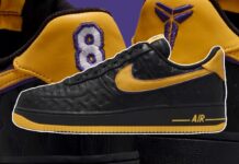 Kobe Bryant Nike Air Force 1 Low Black Varsity Maize HV5122 001 Release Date 218x150