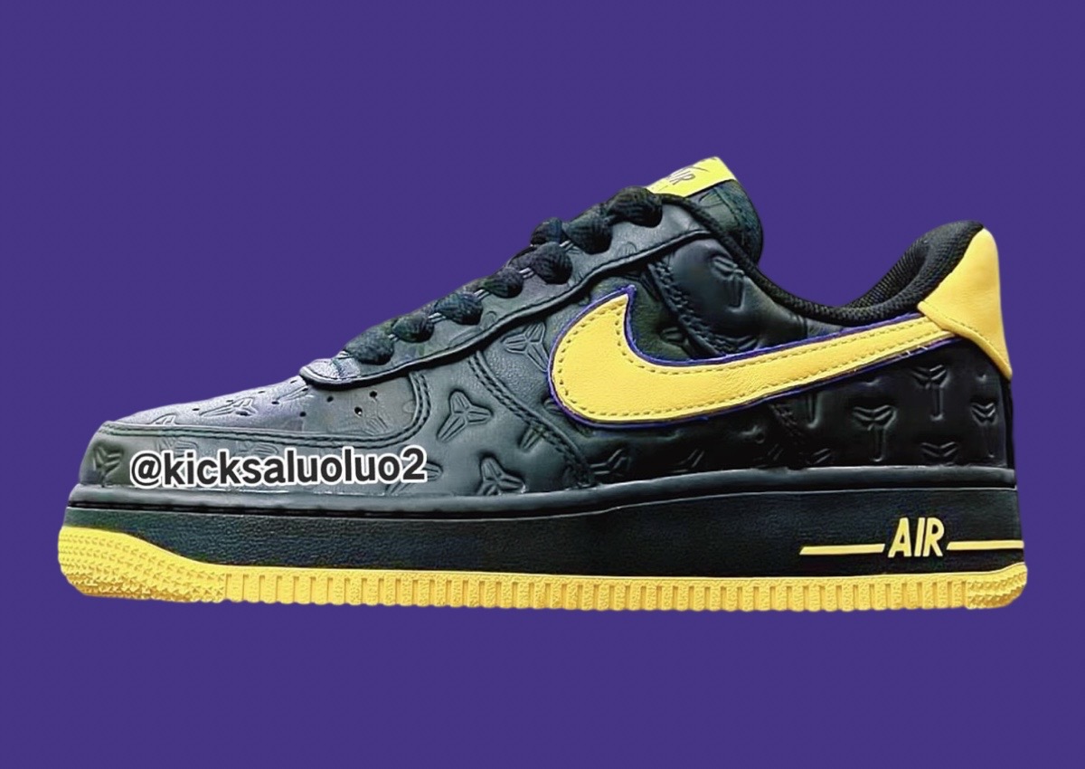 Kobe Bryant Nike Air Force 1 Low Black Varsity Maize HV5122 001