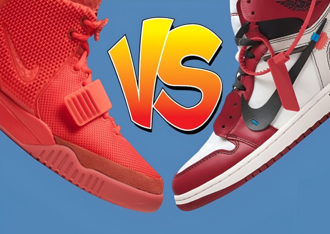 Nike Air Yeezy 2 Red October vs Off White x Air Jordan 1 Chicago