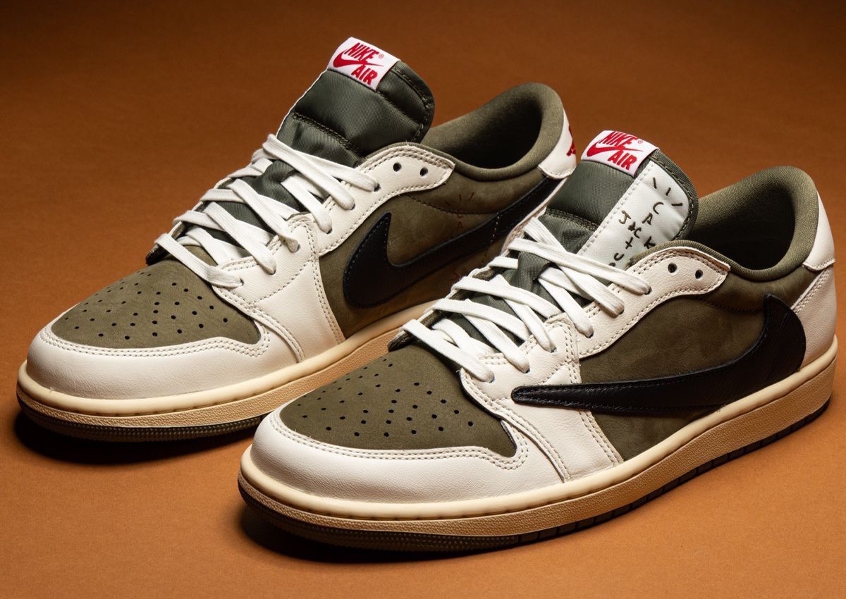 Travis Scott x Air Jordan 1 Low OG Medium Olive Store Listings