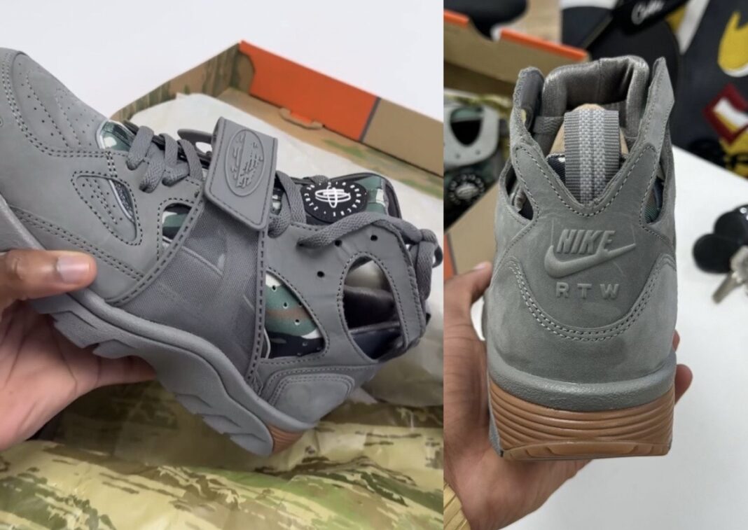 Corteiz Nike Air Trainer Huarache Flat Pewter 1068x757