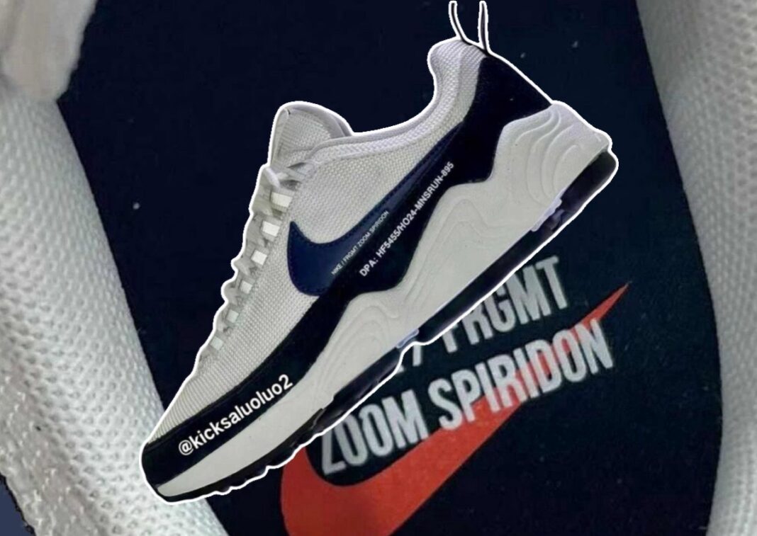 Nike spiridon white blue best sale