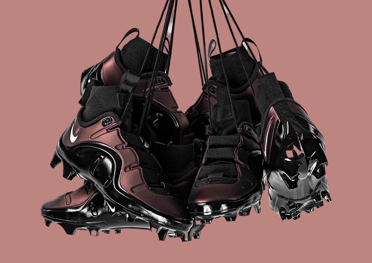 Nike LeBron 4 “Eggplant” Cleats For Ohio State