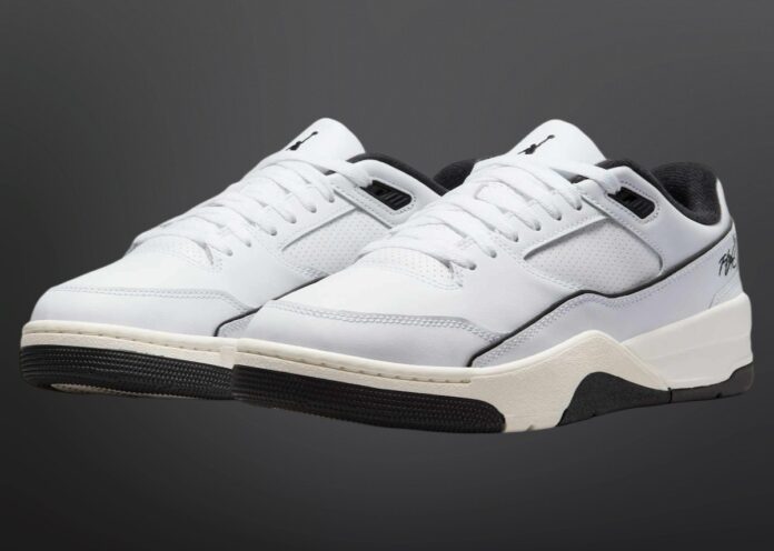 Jordan Flight Court White Black HF3255-100