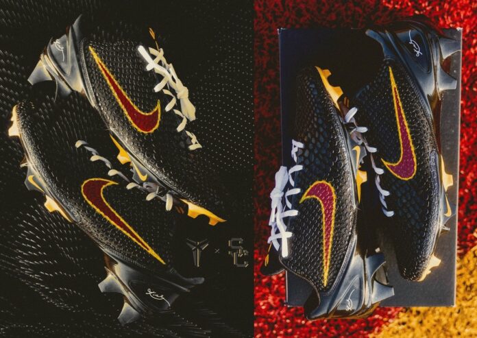 Nike Kobe 6 USC Cleats PE 696x493