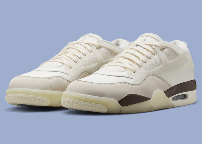 Air Jordan 4 RM "Hemp" showcasing its earthy tones and semi-translucent detailing.